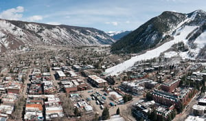 Aerial view of Aspen, Colorado