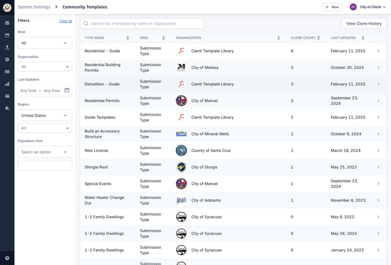 Clariti Launch Community Templates Library