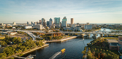 Aerial view of downtown Tampa, Florida: A Camino Permit Guide customer